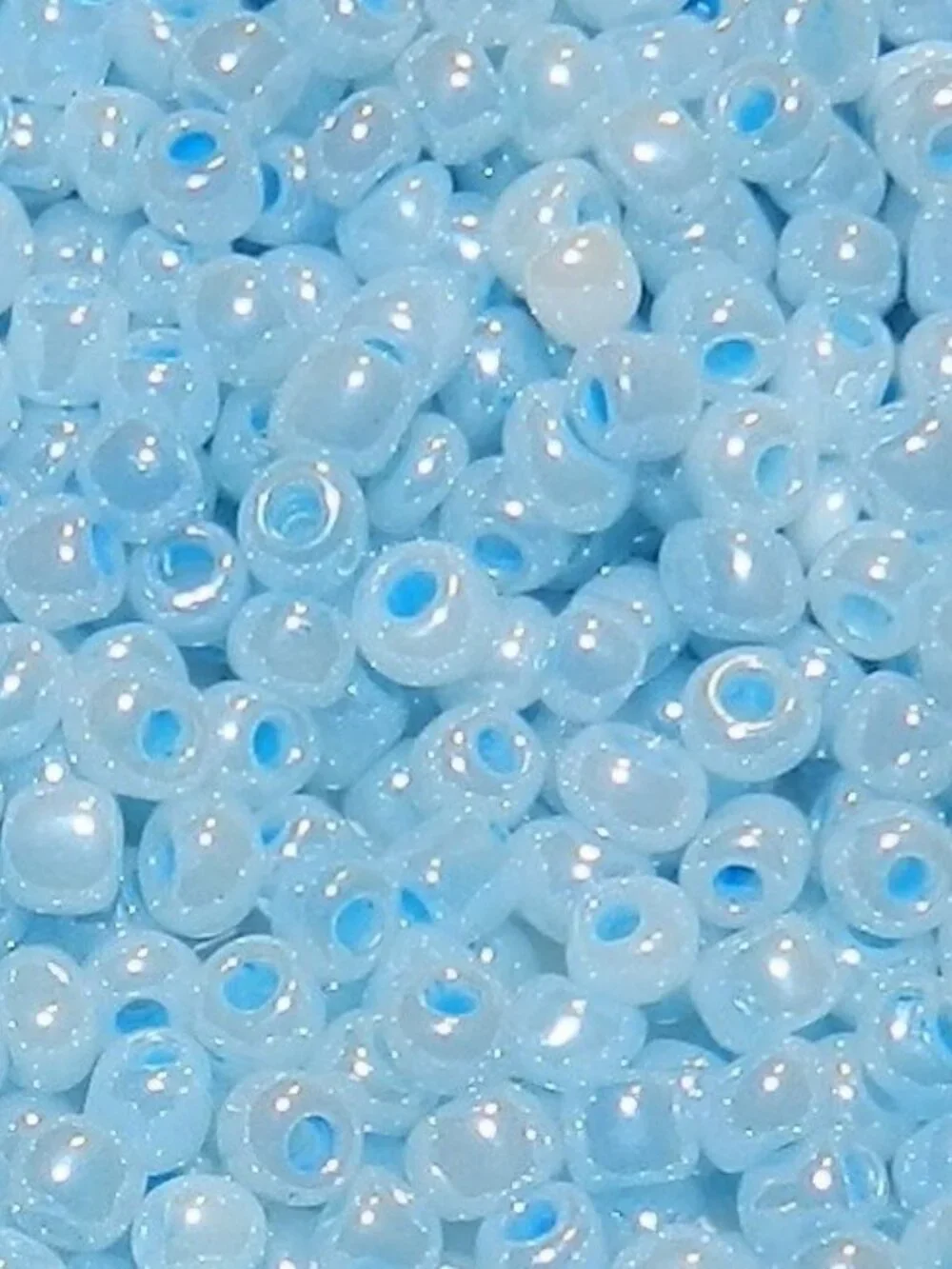 SB1165 Blue Ceylon Pearlescent 6/0 4mm Glass Seed Beads 1oz